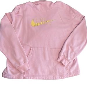 Nike Cowl Neck Hoodie Pink and Gold Womens size Small